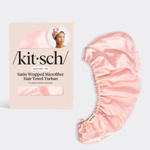 Blush Satin Wrapped Hair Towel